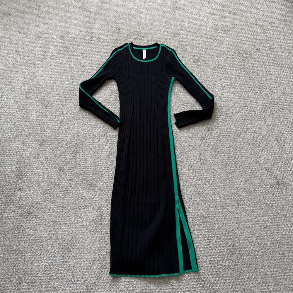Anthropologie Green Sweater Dress